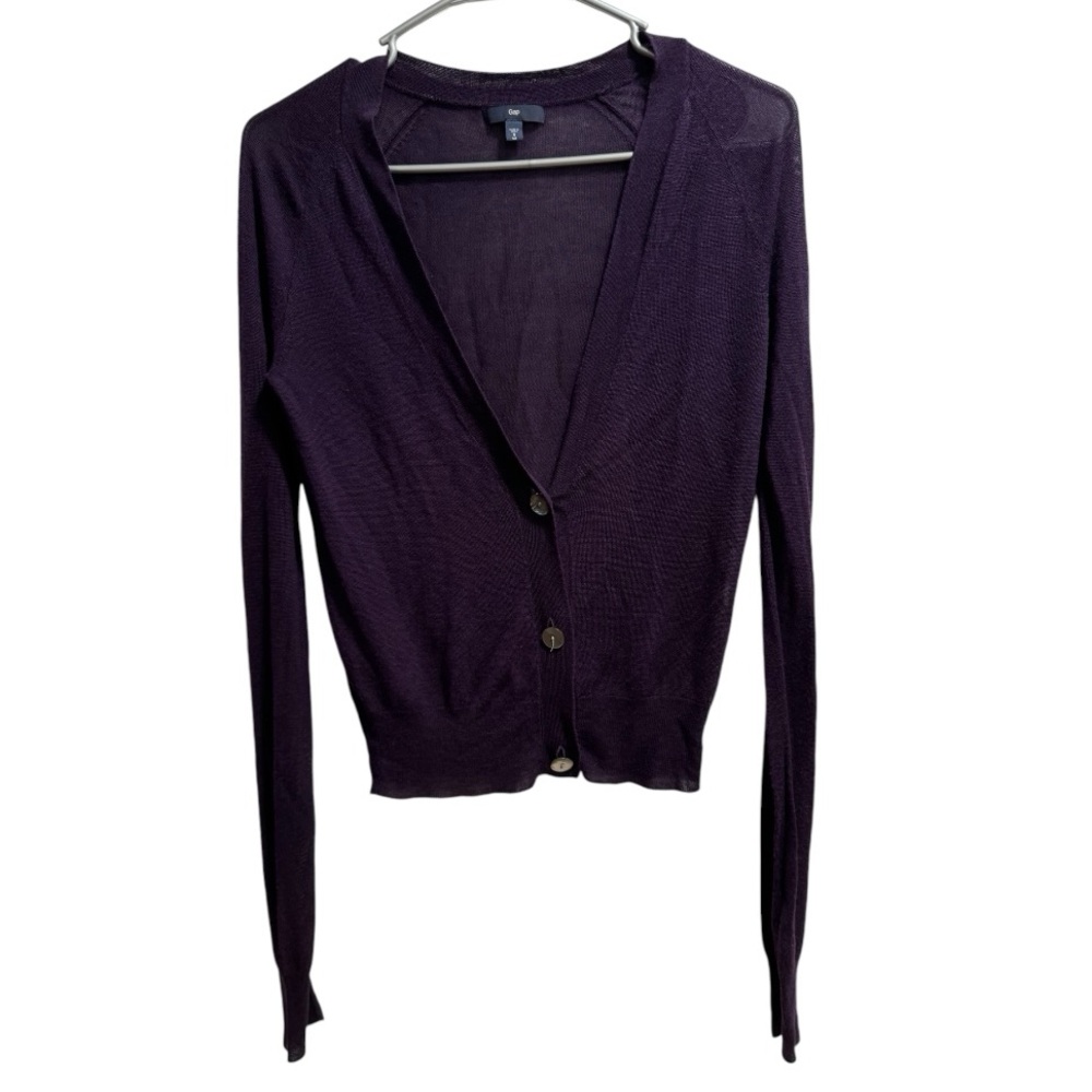 Lot of 2 Gap Cardigans, size Small Tall, Purple and Mauve EUC